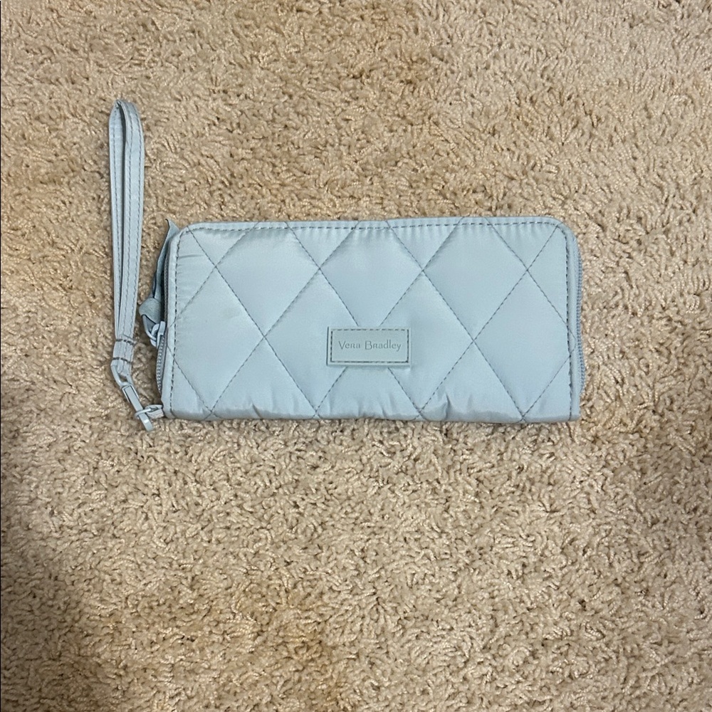 Vera Bradley Light Blue Quilted Wristlet Wallet